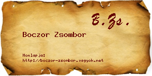 Boczor Zsombor névjegykártya